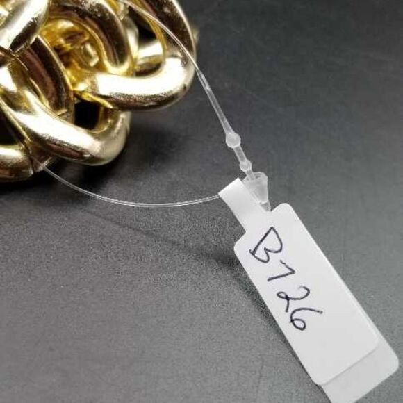 Gold tone swanky link bracelet B726 - Picture 3 of 3